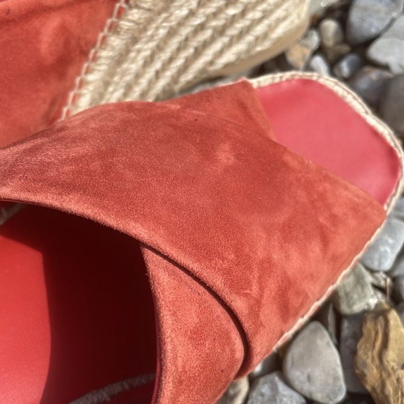 Vince Gaelan Suede Espadrille Wedge Slide Sandals - Picture 8 of 12